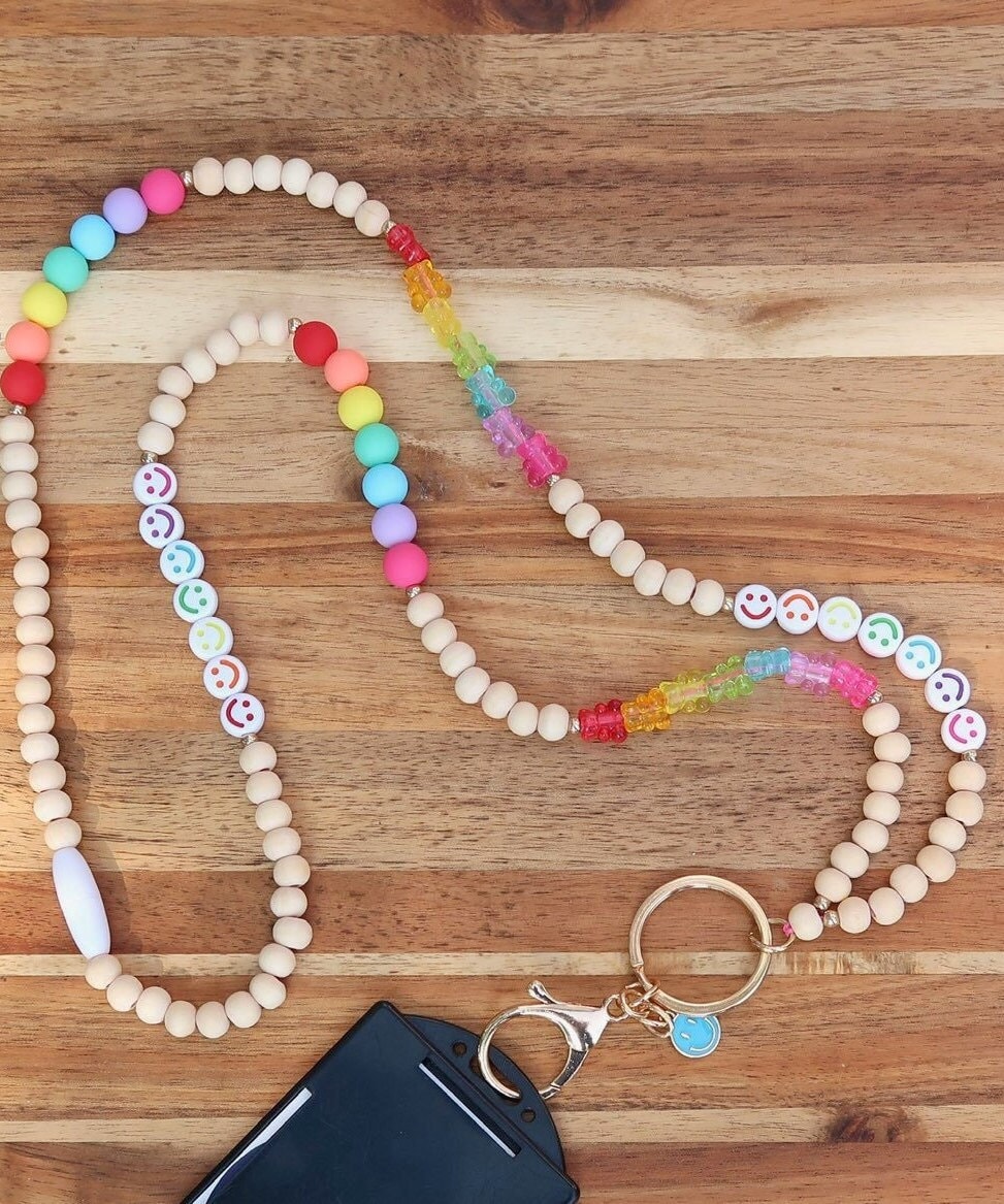 6 Pack Cute Teacher Lanyards - Silicone Beaded Badge Holders With Breakaway Clasps For ID Cards And Keys - View #8