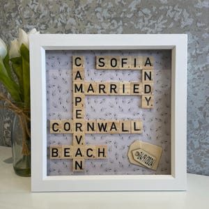 Marco de letras de Scrabble personalizado para la familia, regalo / Marco de letras de Scrabble / Regalos familiares para todas las ocasiones / Regalo de letras de Scrabble para la familia / Marcos