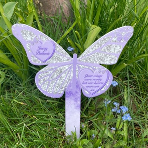 Butterfly Grave Marker| Grave Ornament| Memorial Butterfly Stake| Butterfly Memorial Tribute Graveside Plaque| Cemetery Garden Remembrance