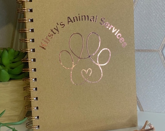 Personalized A5 Lined Notebook: Rustic Hardback Journal