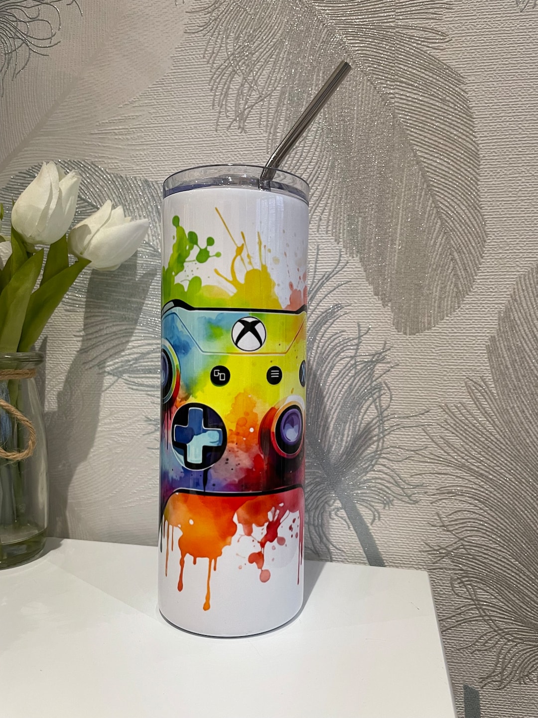 Xbox Gaming 20oz Tumbler Gaming Tumbler Gamer Gaming Controller Flask Personalised Drinks