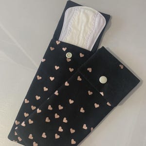 Sacchetto igienico fatto a mano / Sacchetto porta assorbenti / Borsa per l'igiene femminile / Organizzatore discreto per borsa / Portaoggetti per l'igiene mestruale / Lavabile