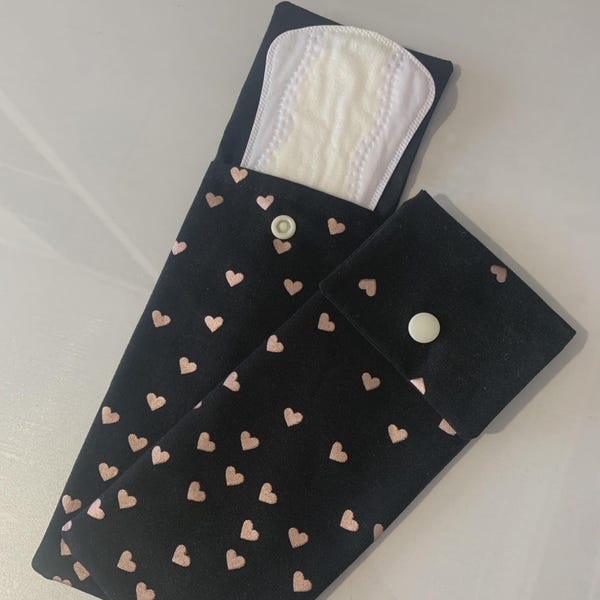 Handgefertigte Hygienebeutel | Slipeinlage Aufbewahrungsbeutel | Damen Hygiene Tasche | Dezenter Handtaschen Organizer | Zeitraum Pflege Halter | Waschbar