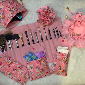 Makeup Brush Roll| Cosmetic Gift Set| Ladies Travel Bags| Jewellery Bag| Toiletry Bags| Beauty Gift Set| Make Up Bag| Jewellery Bag