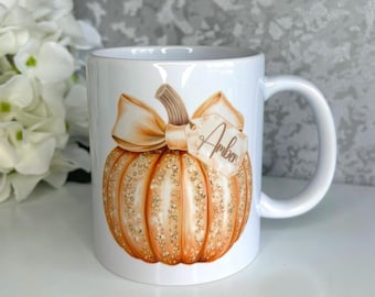 Caneca de abóbora de Halloween personalizada: caneca de café personalizada para a temporada assustadora