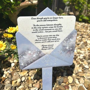 Marcador de túmulo "Letter To Heaven" | Marcador de túmulo "Dia das Mães Celestial" | Marcador de túmulo "Dia dos Pais Celestial" | Decoração de marcador de túmulo | Presente Memorial