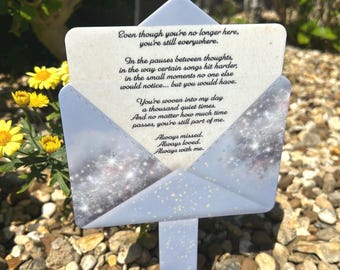 Lápida con la carta al cielo: Regalo conmemorativo de acrílico
