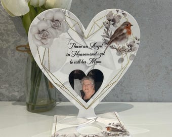 Personalized Memorial Tealight Holder: Robins Appear Remembrance Candle
