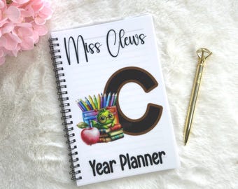Personalised Teacher Notebook With Pen| Teacher Thank You Gift| A5 Teacher Notebook| Teacher Planner| Teacher Organiser| Academic Diary