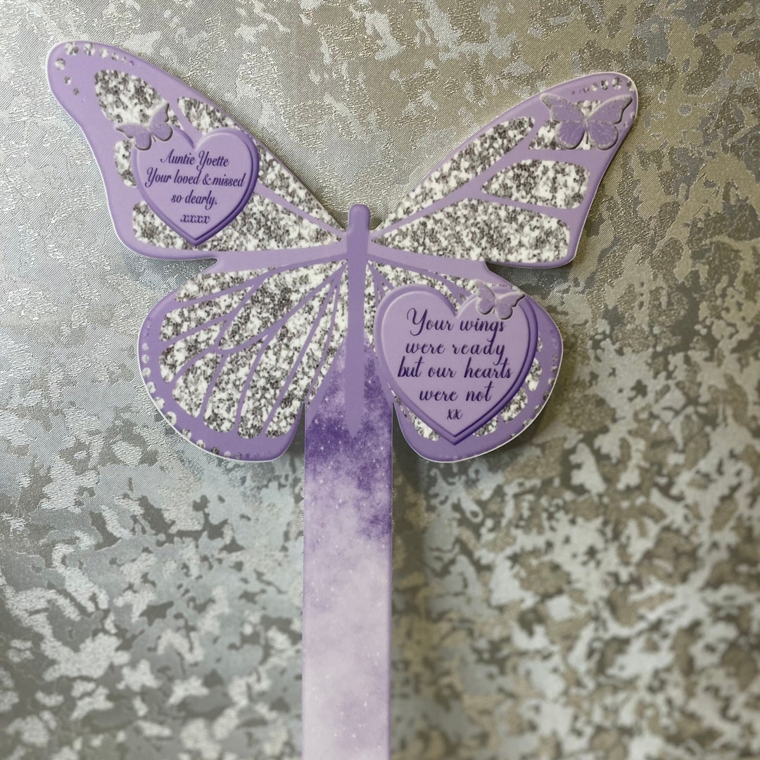 Butterfly Grave Marker Grave Ornament Memorial Butterfly Stake