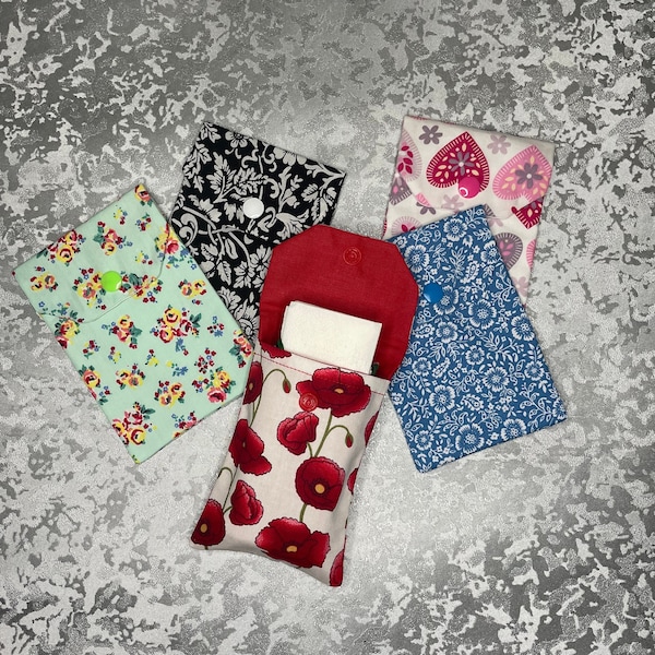 Pocket Tissue Holder| Tissue Packet Pouch| Fabric Tissue Case| Handbag Tissue Holder