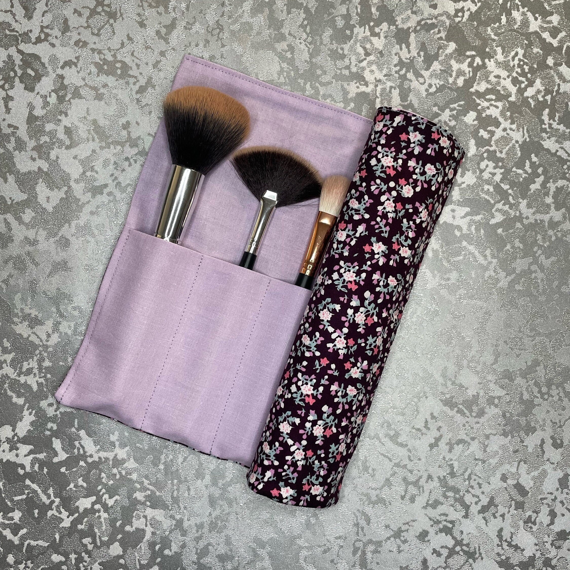 Jisrcha 2-teilige Kosmetiktasche Set Beige, Wasserdicht, Groß & Klein, Für Make-up-Pinsel & Lippenstifte