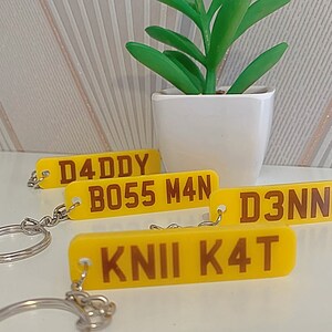 Fathers Day Keychain| License Plate Keychain| Number Plate Keyring| New driver keychain| Personalised Car Reg Keyring Gift| License Plate