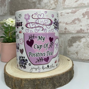 Cup of positivity Mug| Positive Vibes mug| Affirmation Pink Mug| Mindset Mug| Affirmations coffee Mug| Motivational daily Mug| Positive Mugs