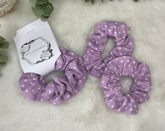 Pair of Handmade Cotton Scrunchies | Girls Hair Ties | Girls Hair Bobbles | Hair Accessories For Girls | Polka Dot Hair Bands | Bobbles |