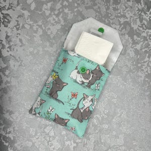 Porta fazzoletti tascabile/Porta fazzoletti/Porta fazzoletti in tessuto/Porta fazzoletti da borsa/Porta fazzoletti a forma di gatto/Porta fazzoletti con stampa di animali/Fazzoletti