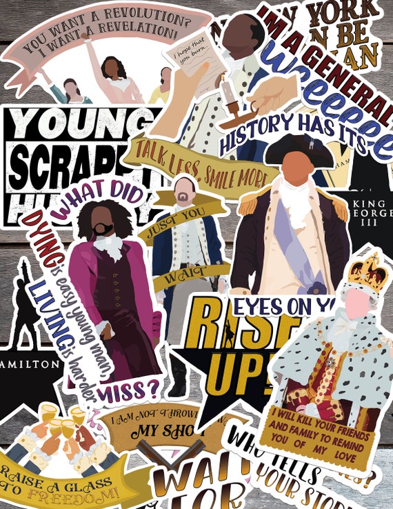 22 pcs hamilton sticker pack broadway musical great funny etsy new zealand