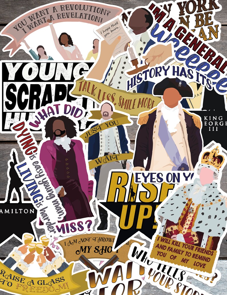 22 Pcs Hamilton Sticker Pack Broadway Musical Great Funny Etsy