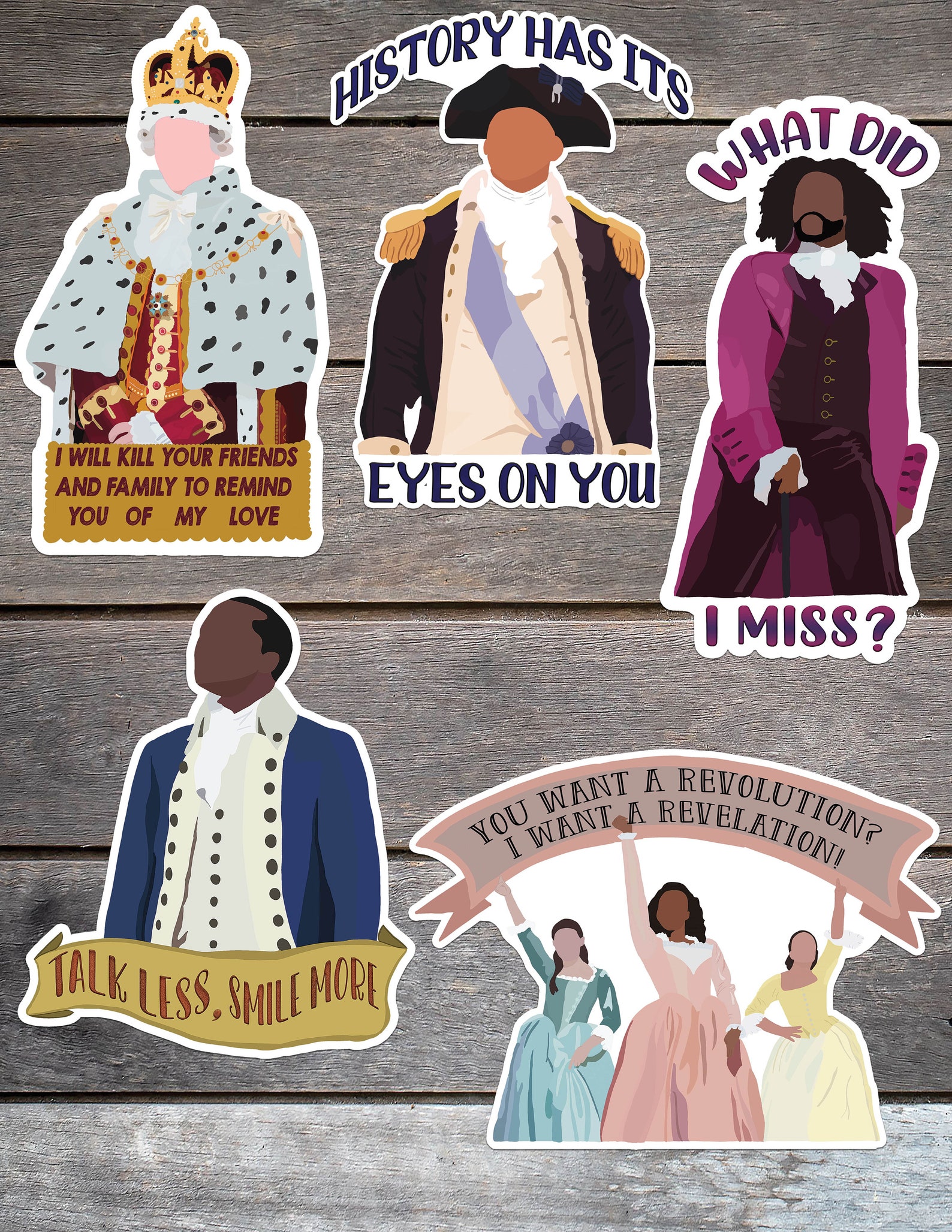 22 pcs Hamilton Sticker Pack Broadway Musical Great Funny Etsy