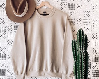 plain white crew neck sweatshirt