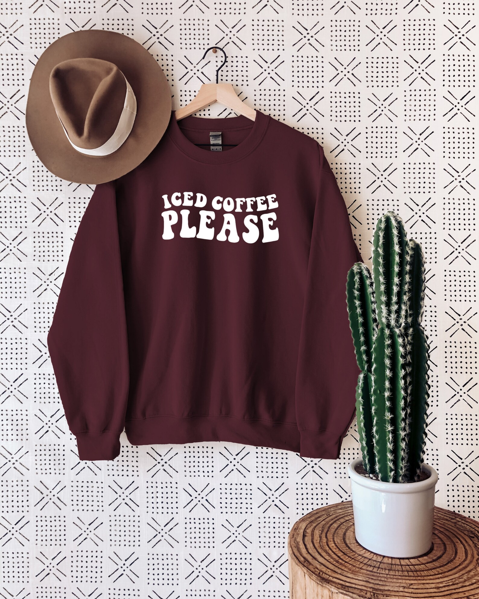 Iced Coffee Please Trendy Sweatshirt Coffee Sweatshirt Iced | Etsy