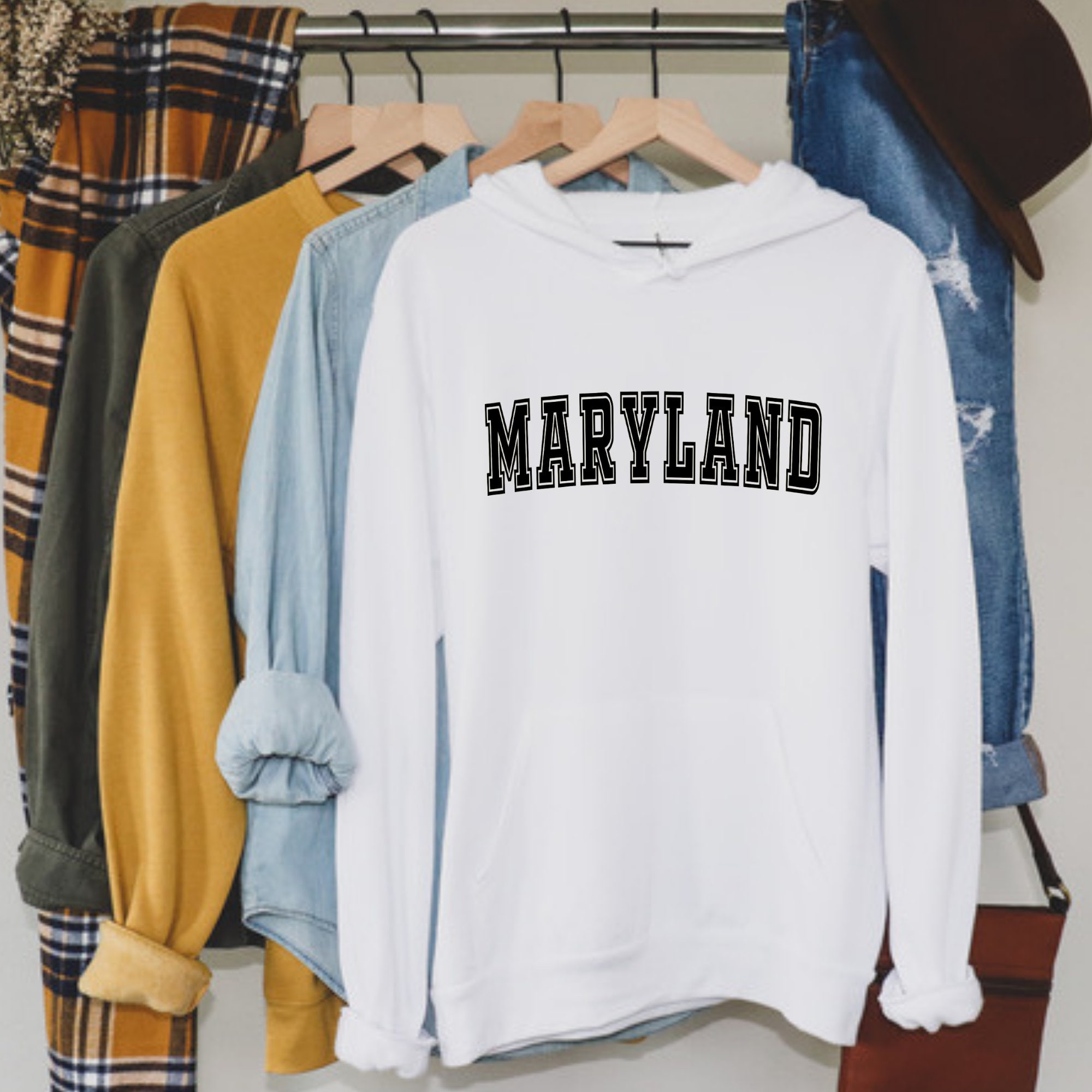 Maryland Sweatshirt State Sweatshirt Maryland Hoodie Etsy