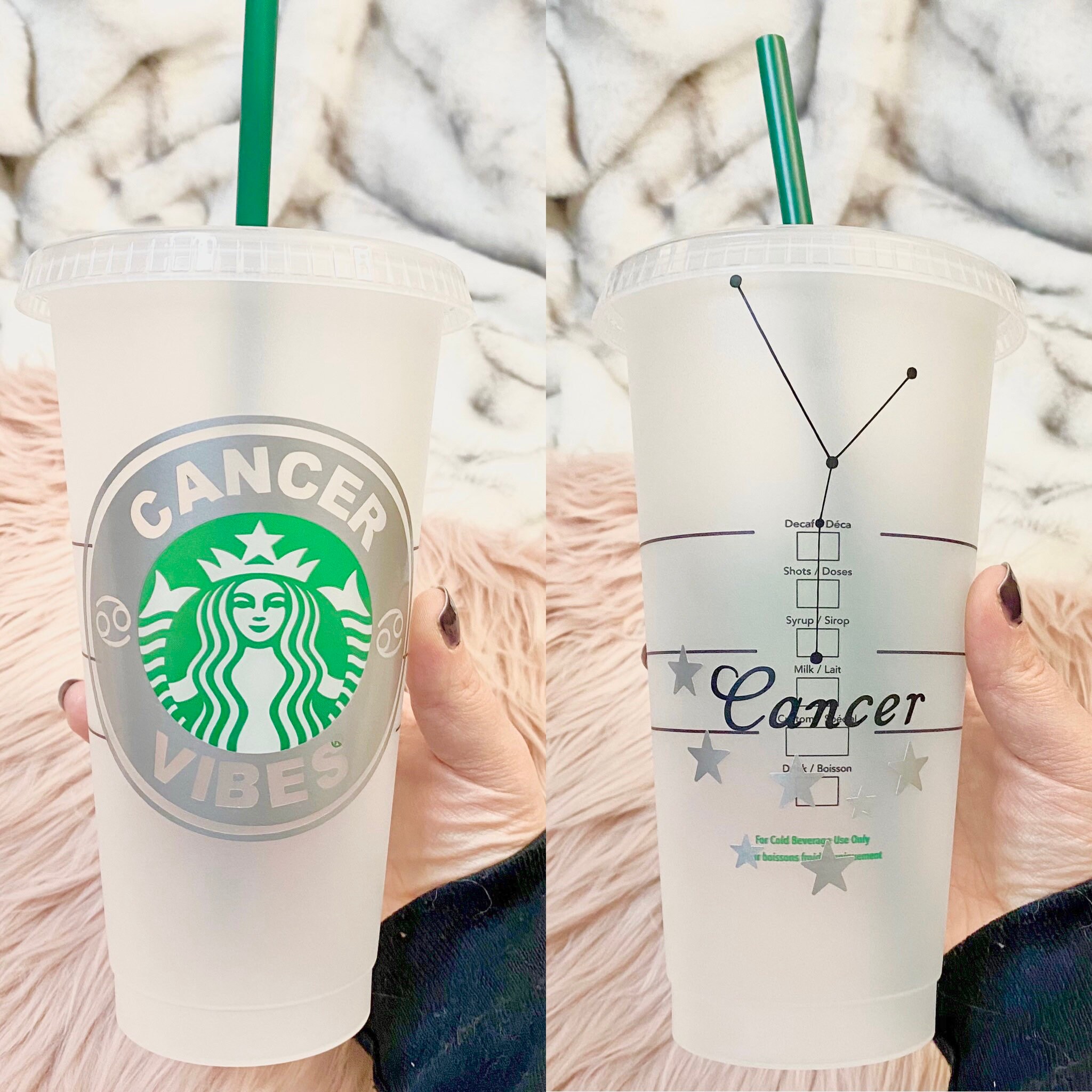 Cancer Zodiac Starbucks Zodiac Cups Starbucks Cold Cup Etsy