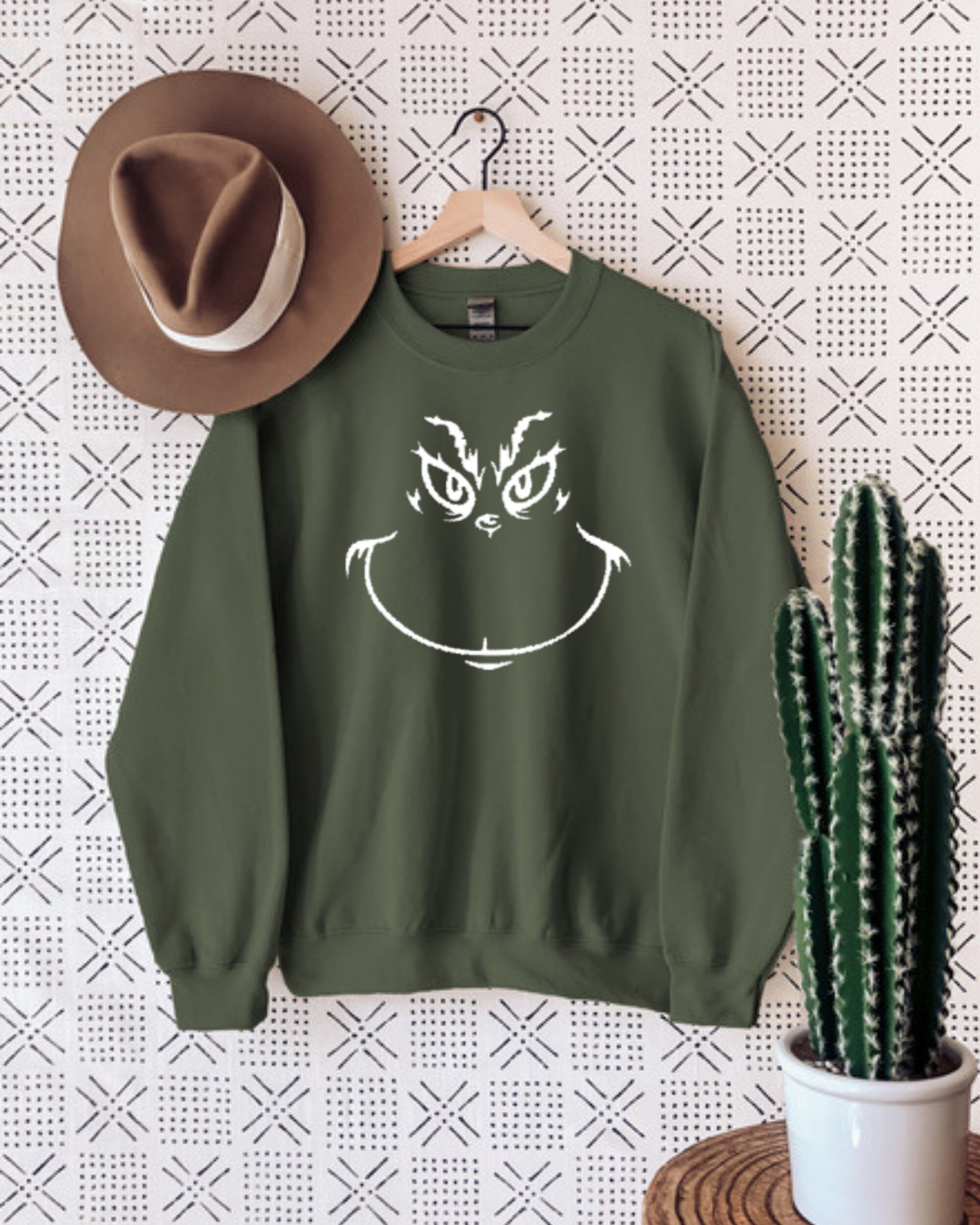 grinch face sweatshirt