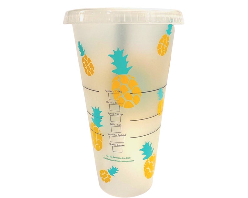 Starbucks Pineapple Cup Starbucks Cold Cup Pineapple Starbucks Cup Coffee Cup Tumbler Reusable Cup Iced Coffee Cup 24oz cup