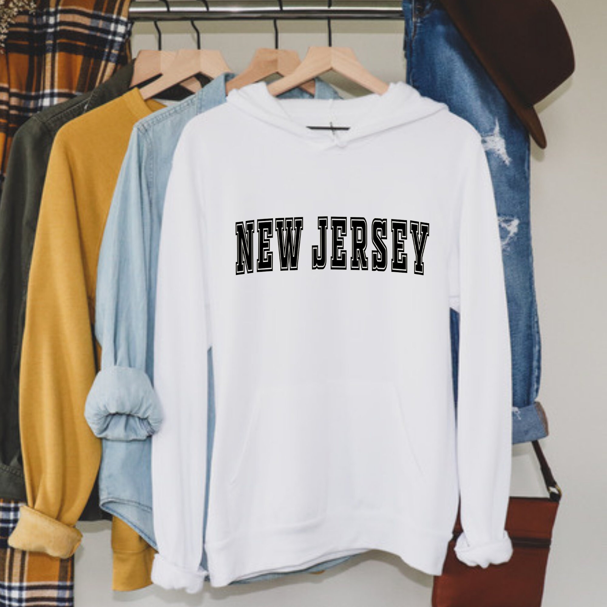 New Jersey Sweatshirt State Sweatshirt New Jersey Hoodie Etsy