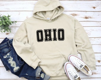 Cute Ohio Football Hoodie Ohio Tee Ohio Ohio Shirt Buckeye StateSweatshirt | Ohio Is Calling Shirt Moving to Ohio Shirt