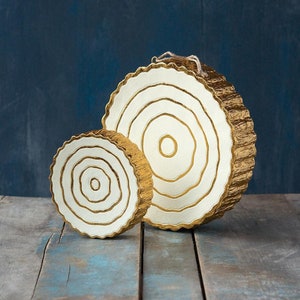 X-Large Golden Log Slice