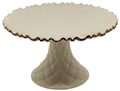 Cream Ruffle Cake Plate (4 sizes available)