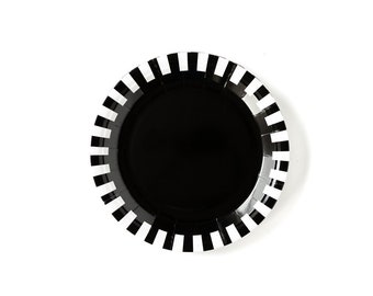 Black and White Striped Plates