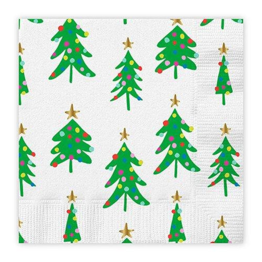 Decorative Christmas Tree Napkins Etsy