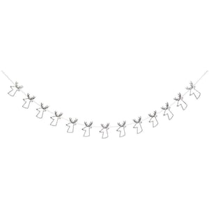 Silver Reindeer Mini Garland