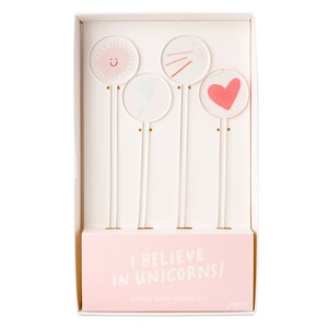 I Believe in Unicorns Acrylic Drink Stirrers