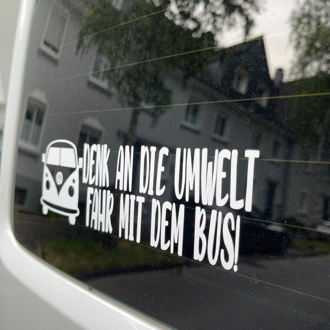 Denk an die Umwelt fahr mit dem Bus Aufkleber / Sticker VW Bus Etsy