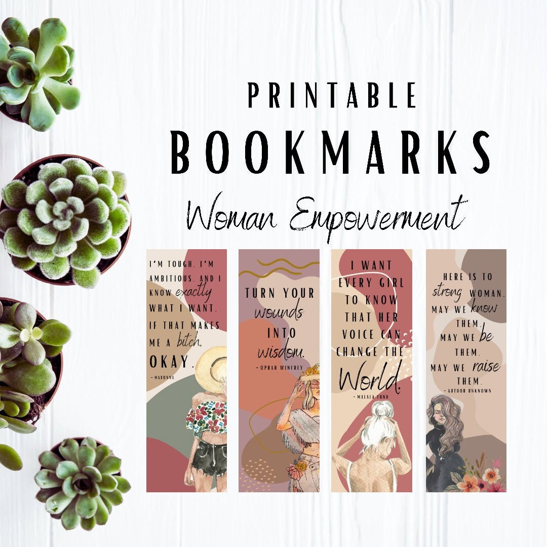 Women Empowerment Bookmarks / Digital / Instant / Woman / | Etsy