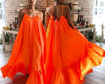 Loose maxi summer dresses Clearance