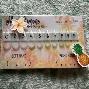 Square Press on Nails Nail Long Sizing Kit for NaviaSimoneNails. Press on Nails Short Sizing Kit Clear nails. Sizing for Fake Nails Set