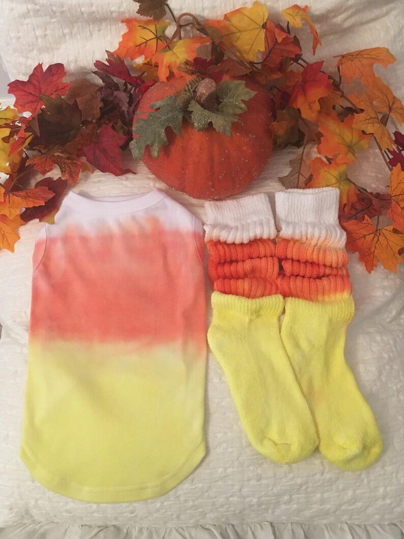 halloween lounge socks dog lover pet lover marching pet owner candy corn tie dye dog halloween socks Candy Corn Socks scrunch socks