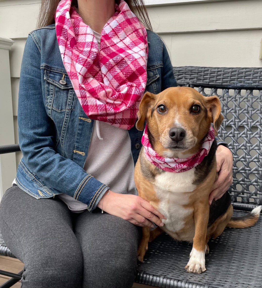 Matching Dog Infinity Scarf Dog Infinity Scarf Valentine Dog Etsy