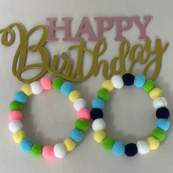 Pompom Birthday Collar for Dogs