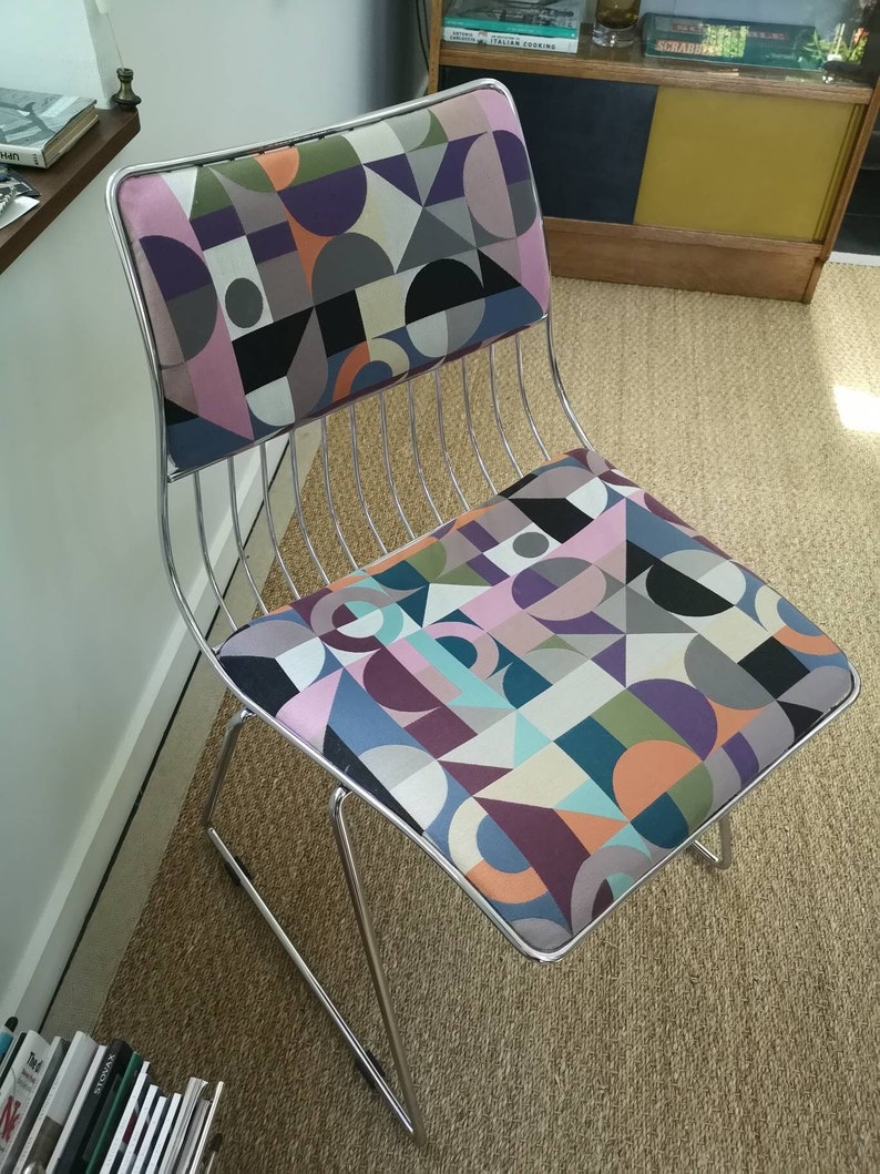 Mid Century Solid Chrome Wire Chairs by Rudi Verelst for Etsy