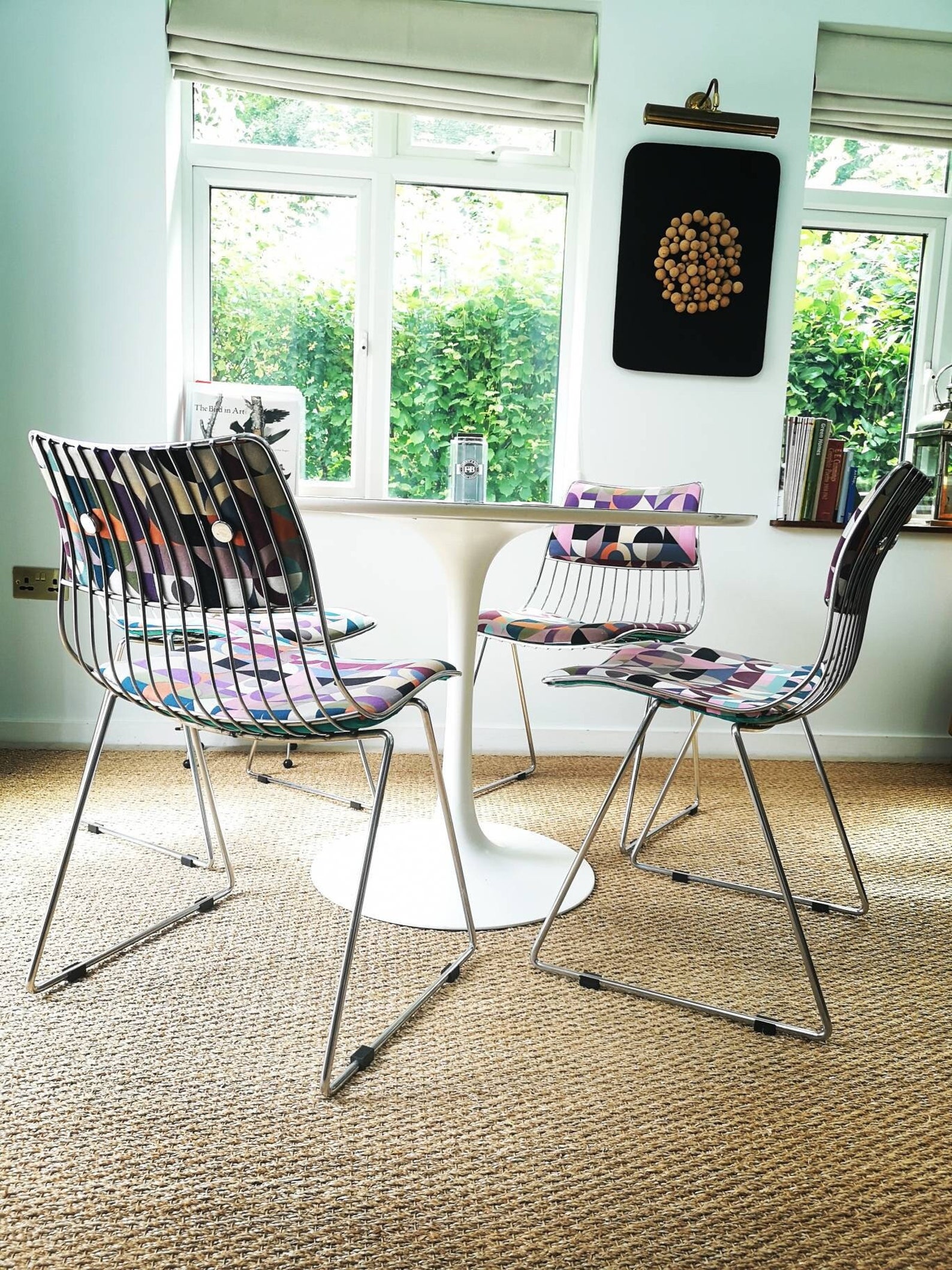 Mid Century Solid Chrome Wire Chairs by Rudi Verelst for Etsy