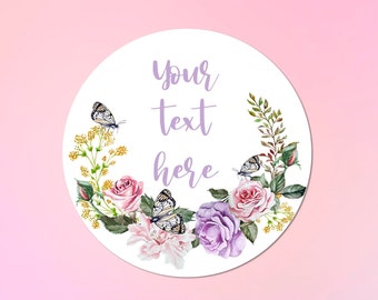Custom text stickers, circular, circle, personalised stickers, Packaging stickers, event, business, wedding stickers, hen stickers