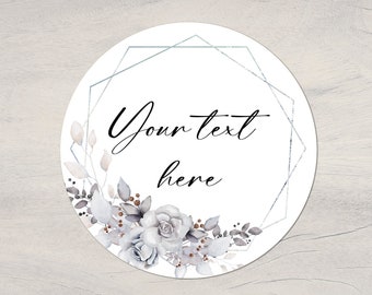 Custom text stickers, circular, circle, personalised stickers, Packaging stickers, event, business, wedding stickers, hen stickers