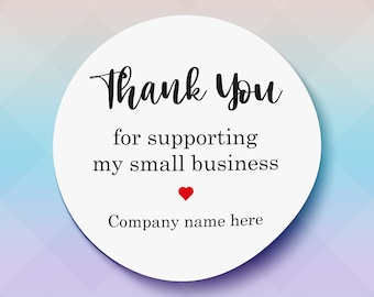 Thank you for supporting my small business sticker, custom sticker, packaging sticker, business sticker, thank you sticker