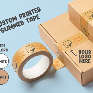 Custom packing tape, gummed tape, packaging tape, personalised tape, paper tape, custom tape, custom printed, parcel tape, with your logo